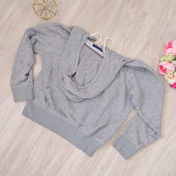 American Eagle 🦅 Grey Half Zip Hoodie - Picture 3 of 4